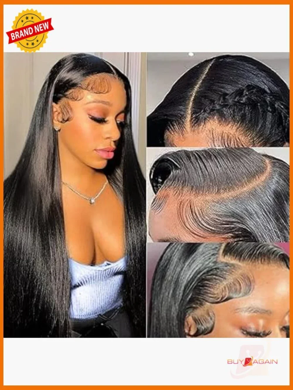 13x6 HD Transparent Lace Front Wig Straight Human Hair 180 Density 28 inch Pre